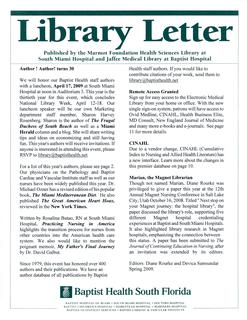 Library Letter 2009