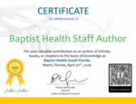 Author! Author! 2026: Certificate by Baptist Health South Florida