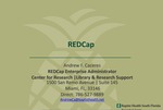 REDCap Introduction Presentation by Library & Research Support