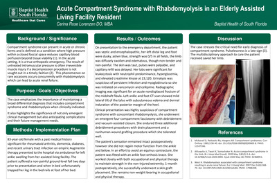 Acute Compartment Syndrome with Rhabdomyolysis in an Elderly Assisted Living Facility Resident
