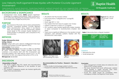 Low-Velocity Multi-Ligament Knee Injuries with Posterior Cruciate Ligament Involvement