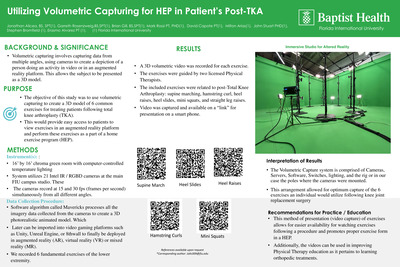 Utilizing Volumetric Capturing for HEP in Patient’s Post-TKA
