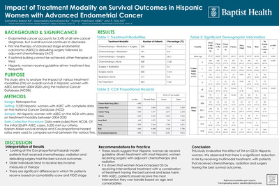 Impact of Treatment Modality on Survival Outcomes in Hispanic Women with Advanced Endometrial Cancer