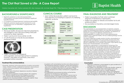 The Clot that Saved a Life - A Case Report