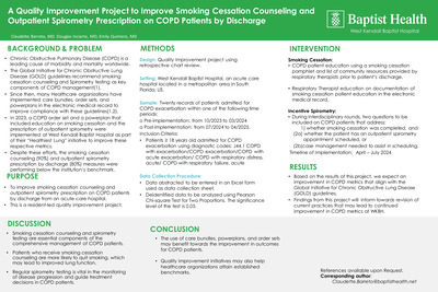 A Quality Improvement Project to Improve Smoking Cessation Counseling and Outpatient Spirometry Prescription on COPD Patients by Discharge