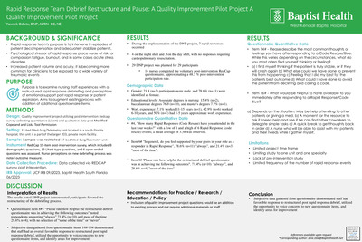 Rapid Response Team Debrief Restructure and Pause: A Quality Improvement Pilot Project A Quality Improvement Pilot Project