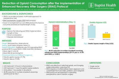Reduction of Opioid Consumption after the Implementation of Enhanced Recovery After Surgery (ERAS) Protocol