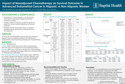Impact of Neoadjuvant Chemotherapy on Survival Outcome in Advanced Endometrial Cancer in Hispanic vs Non-Hispanic Women