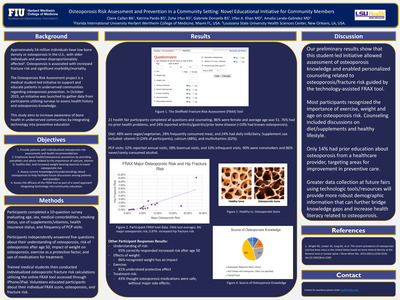 Osteoporosis Risk Assessment and Prevention in a Community Setting: Novel Educational Initiative for Community Members