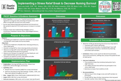 Implementing a Stress Relief Break to Decrease Nursing Burnout