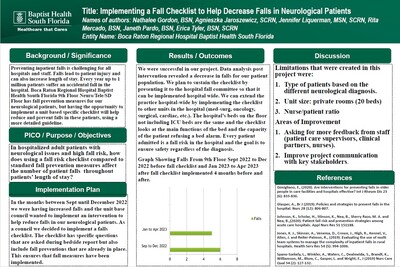 Implementing a Fall Checklist to Help Decrease Falls in Neurological Patients