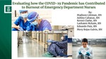 Evaluating how the COVID-19 Pandemic has Contributed to Burnout of Emergency Department Nurses by Madison P. Littman, Ashley Cabanas, Kevon Clarke, Eduardo Paiz, and Mery Rojas Galvis