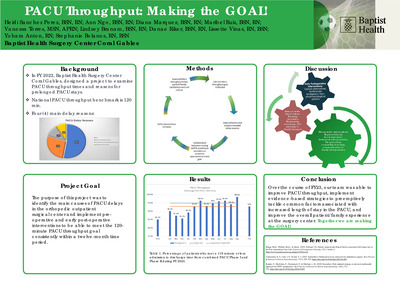 PACU Throughput: Making the GOAL!