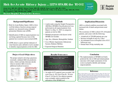 Risk for Acute Kidney Injury…LET’S SPARK the TOOL!