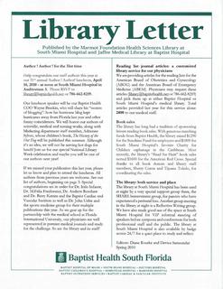 Library Letter 2010