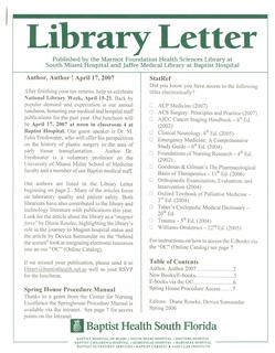 Library Letter 2007