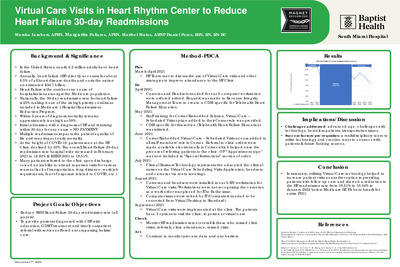 Virtual Care Visits in Heart Rhythm Center to Reduce Heart Failure 30-day Readmissions