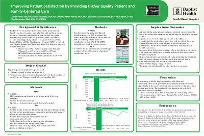 Improving Patient Satisfaction by Providing Higher Quality Patient and Family-Centered Care