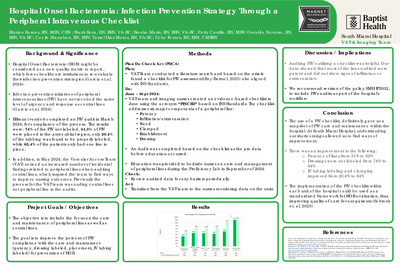 Hospital Onset Bacteremia: Infection Prevention Strategy Through a Peripheral Intravenous Checklist