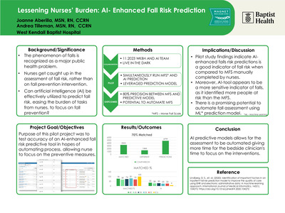 Lessening Nurse's Burden: AI- Enhanced Fall Risk Prediction